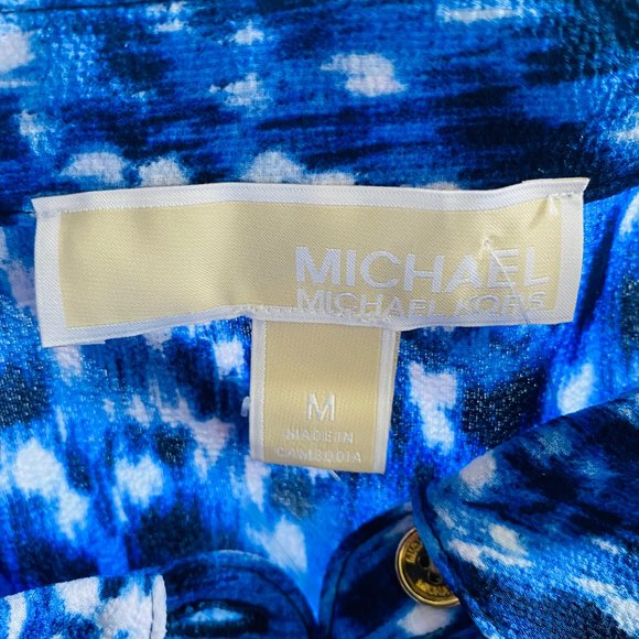 NEW MICHAEL Michael Kors Ikat Sleeveless Blouse, Size M, MSRP $78 - Picture 11 of 13